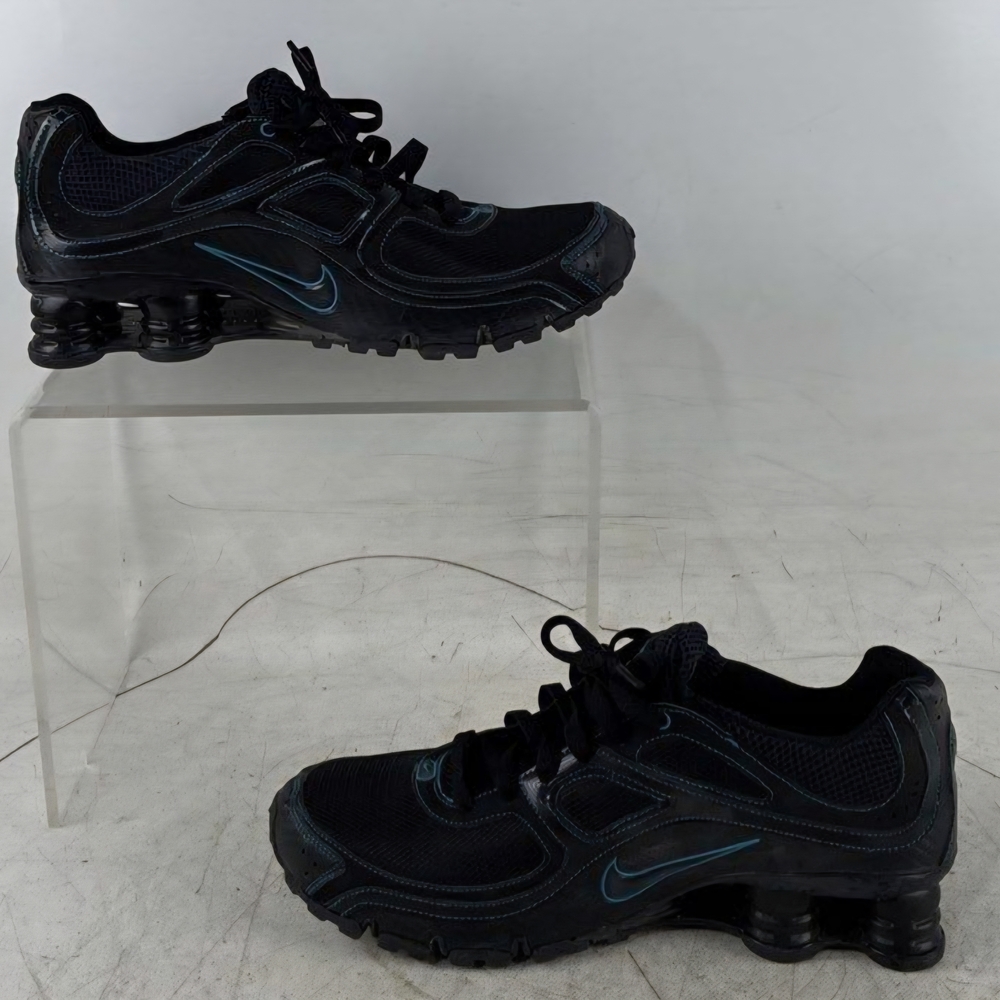 Stylish Women's Black and Blue Athletic Shoes